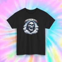 Living The Dream Crying Skull Grim Reaper Dark Humor Graphic T-Shirt S-5XL L