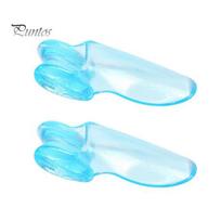 Big Toe Correction Device 2PCS Gel Separator, Hallux Valgus And Overlapping SEBS Silicone Foot Care Corrector, Ultra-Thin Comfortable Separator skaidri mėlyna spalva