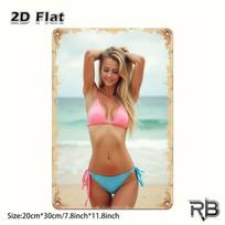 Sexy Bikini Girl Wall Art D Funny Canvas Painting for Home Bar Cafe Garage Decor Halloween Christmas Gift 20x30cm（7.8x11.8inch）