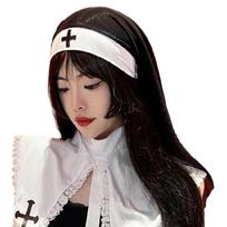 Nun Hats Nun Headband Caps Nun Habits Hat for Adult Women Cosplay Halloween Costume Nun Headpiece 1