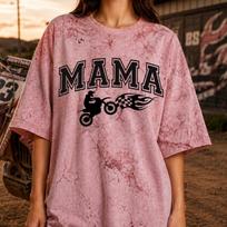 Motocross Mama Shirt, Moto Mom Tee, Dirt Bike Mom Graphic Shirt, Checkered Flag Race Day T-Shirt, Biker Mom Gift L