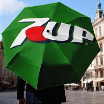 Refreshing 7-up On A Hot Day Umbrella Folding umbrella, automatic umbrella 8-Frame for Travel, camping Use Gift for Halloween Christmas