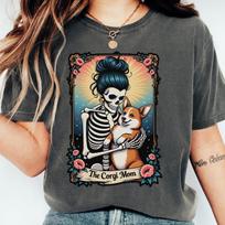 Tarot Card Corgi Mom T-Shirt - Comfort Colors Tee S