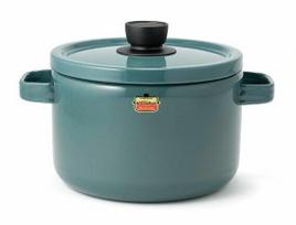 Fuji Enamel Casserole Deep Smoke Solid Dish, Type, Blue, 22cm, SD-22DW.SB