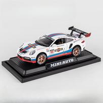 1/32 Porsche 911 GT3 RSR Sportinio automobilio žaislas Lydinio liejinys Mastelio modelis Simuliacinis lenktyninis Atitraukiamas Rato pakaba Kolekciniai žaislai berniukams mėlyna