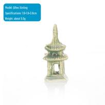 Fish Tank Landscape Decoration: Water-Absorbing Stone Rockery & Ceramic Pavilion Bonsai Ornament Colorful
