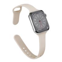 Plonas dirželis Apple watch juostai 44mm 40mm 38mm 42mm ultra 49mm Silikoninė apyrankė correa iWatch serija 6 se 5 4 3 7 8 45mm 41mm 38MM 40MM 41MM gray