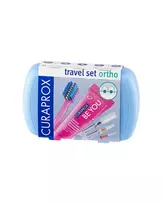 Curaprox ORTHO kelioninis rinkinys breketams, mėlynas