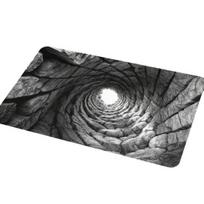 3D optinės iliuzijos kilimas grindų kilimėlis su realistišku skylės raštu Bandykite ir žaiskite su augintiniu Neslystantis Smagus dugno neturintis duobės durų kilimėlis įėjimui svetainei B