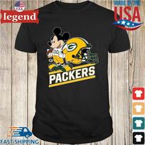 NFL Packers Mickey Mouse Disney Football Shirt Size S-5XL L