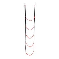 3/4/5 Step Boat Ladder Assist Boarding Rope Ladder For Yacht Kayak Motorboat raudona
