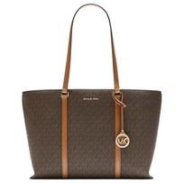 Michael Kors MK Temple pirkinių krepšys Pečių rankinė Didelė moteriška tote tamsiai ruda Acorn-Brown 30R4G1LT3B-BRN/ACORN Basic Set (Bag+Dust Bag) brown