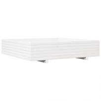 White Planting Box 110 x 110 x 26.5 cm Solid Pine Wood