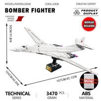 Karinis karo lėktuvas Tu-160 Bombonešis Lėktuvo Modelis Statybiniai Blokeliai Modulis Surinkimo Rinkiniai Plytos Žaislai Kalėdinės Dovanos Kambario Dekoravimui
