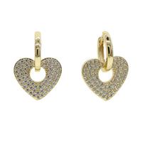 Promotion Geometric Cubic Zirconia Cz Fashion Women Jewelry Heart Star Charm Hoop Earring
