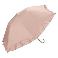 Sun Shade Dome Frilled Pink UV for Sunny and Rainy Folding 55cm Rib for 2025Wpc. Umbrella, Parasol, Mini, 100% Shade/100% Cut/UPF50+/Heat rožinė