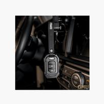 OMU Black Aluminum Key Case for Jeep Wrangler JL and for Gladiator JT Premium Offroad Car Key Cover Accessories (Black,23*11*4 CM) juoda