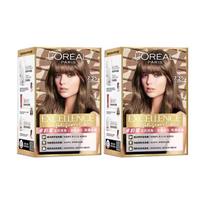 Loreal Paris Zhuoyun Cream Revitalizing Color Cream Zhuoyunshuang Fashion Series Hair Dye Cream-7.35 Space Smoke Green-2 Boxes ruda