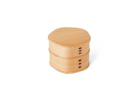 Odate Kogeisha Plum Blossom Bento Box 3740 Upper compartment Lower compartment 450ml Bentwood bento Made in Japan 350ml, box, smėlis