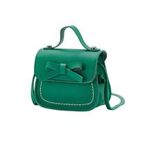 Handbag Bow Crossbody Bag Solid Color Children Small Bag Sweet Bow Shoulder Bag  Children mėlyna