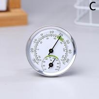 2 In 1 Aluminum Alloy Thermometer Hygrometer Wall-Mounted Thermometer For Home Office Temperature Humidity Meter