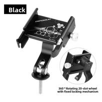 Bicycle Phone Mount Aluminum Alloy Handlebar Holder For Mountain Bike Cycling Gear 360Black