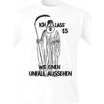 Men's Short Sleeve Crew Neck T-Shirt with Grim Reaper Graphic Print, Soft Cotton Feel, Casual Wear for Halloween or Daily Street Style S juoda