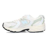 New Balance 530 Kids Wear Resistant Low Running Shoes White Green PZ530ZO 30