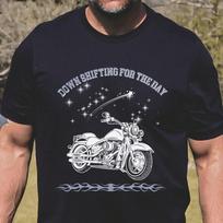 Luxurious Motorcycle t-shirt Downshifting motorcycle rider shirt S