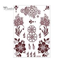 Hypoallergenic Tattoo Decals Red Henna Kit, Waterproof Tattoos Stickers, Temporary Quick Dry Stickers for Women Wedding Party Festival Decorations H