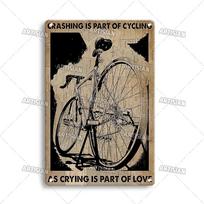 Artisian Cycling Metalinis ženklas Dviračio skardinė plokštelė Dviračio dekoratyvinis plakatas Sienų dekoras Garažas Baras Pub Klubas Viešbutis Kavinė Virtuvė Namai 20x30cm（7.8x11.8inch）