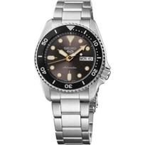 SEIKO 5 Sports Mens Automatic Watch Stainless Steel Case Luminous Hands - Stylish Black
