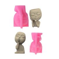 Makeup Brush Holder organizers Mold Succulent Planter Silicone Mold Flower Pot Mold Cement Gypsum Mold for DIY Crafting 1