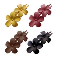 4PCS Flower Matte Hair Clip Strong Grip Hair Claw for Women Daily Outfit Elegant Hair Styling Hair Claw for Hairstyles 1