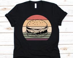 Retro Style Cheeseburger Shirt, Burger T-Shirt For Men And Women, Hamburger Graphic, Burger Lover, Gift For Foodies, Beef Burger, Snack L