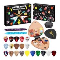 Christmas Pick Gift Box Advent Calendar Set Guitar Pick Plastic Set Music Holiday Gift For Guitar Lovers Unique Gift Countdown