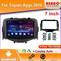 Automobilinis radijas Multimedijos grotuvas Android skirtas Toyota Aygo 2015, Peugeot 108 2020, Citroen C1 2015-2022, GPS navigacija, Carplay, Auto 4 core 1GB+32GB carplay
