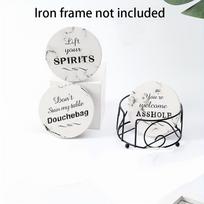 3 pieces, Nordic minimalist style, round ceramic non-slip absorbent coaster 3pcs