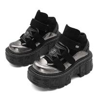Gotikiniai Kulniukai Roko Batai Naujas Punk Stilius Moteriški Batai Suvarstomi Kulno Aukštis 6CM Platforminiai Batai Moteris Metalinis Dekoras Moteriški Sportbačiai 43 raudona