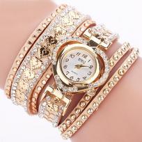 Fashionable trend; light luxury; exquisite diamond-studded; lace-up women's watch for students auksas