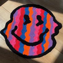 Twisted Smiling Tufted Carpet Rug Purely Handmade Soft Suitable for Room Decor Fluffy Carpets Bedroom Bathroom Independent 60x60cm 23.62 inch