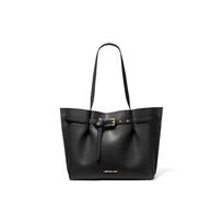 Michael Kors MK Emilia Commuter Odinė rankinė su raišteliu ir logotipu-raidėmis Moteriškos rankinės Juoda 35H0GU5T9T-001 Basic Set (Bag+Dust Bag)