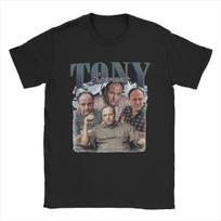 Tony Soprano Movie T Shirts for Men Cotton Fashion for Male T-Shirt Crew Neck Tee Shirt Short Sleeve Tops Printed - Men's Sum... S įvairiaspalvis