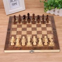 3 in 1 Chess Board Sets Folding Storage Wooden Exquisite Chess Set Chess and Checkers Game Set Travel Chess Sets China Mainland