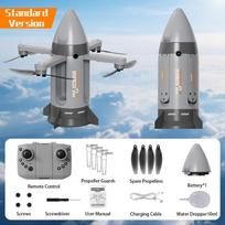 Belaidis RC Žvaigždžių laivas Skraidantis žaislas Sulankstomas raketinis lėktuvas Stunt raketinis automobilis Nuotolinio valdymo skraidanti kosminė raketa žaislas su purškikliu