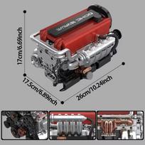 1236 vnt. mechaninis konstravimo kaladėlių rinkinys, variklio modelis, didelio sudėtingumo surinkimas, smulkių dalelių kaladėlės, suaugusiųjų pasidaryk pats surinkimo žaislas, namams gray