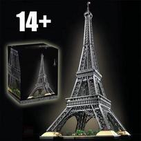 10001 vnt. Eifelio bokšto konstravimo kaladėlės 1,5 m 10307 Aukštas modelis Kaladėlės PARIS Architektūra Gimtadieniui Vaikams Dovanos no box pilka spalva