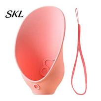 Travel Pet Water Bottle Adapter Dog Adapter, Silicone Foldable Drinking Cup, Portable Feeder, Leak-Proof Dispenser for Standard Bottles Bowl rožinė