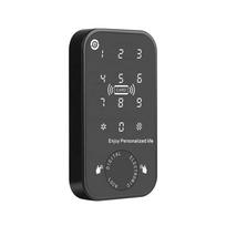 Udohow Electronic Smart Fingerprint Door Lock Sauna Locker Security Digital Password Code Keypad Rfid Cabinet Lock (Black,Wood Door&Door Lock) juoda