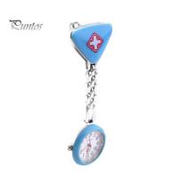 Fashion Round Triangular Nurse Doctor Watch Hanging Pocket Clip-on mėlyna